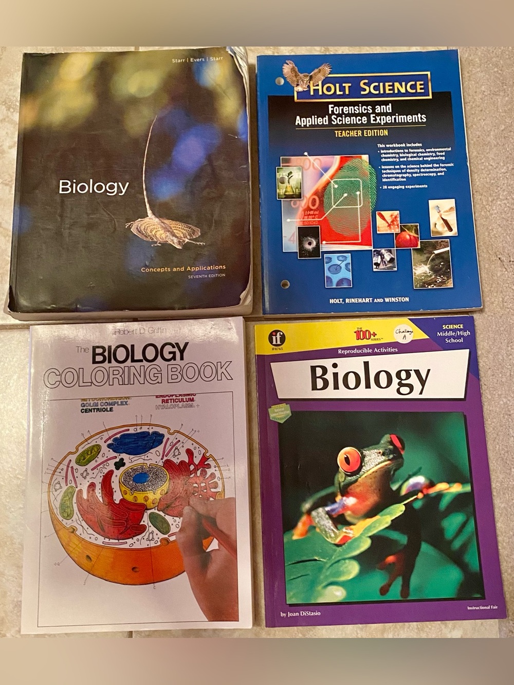 Lot of 4 Biology Forensics & Applied Science Books Middle High School Homeschool